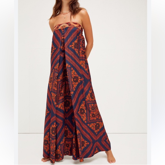 Free People Dresses & Skirts - Free People Serendipity Wide Leg‎ Jumpsuit Strapless